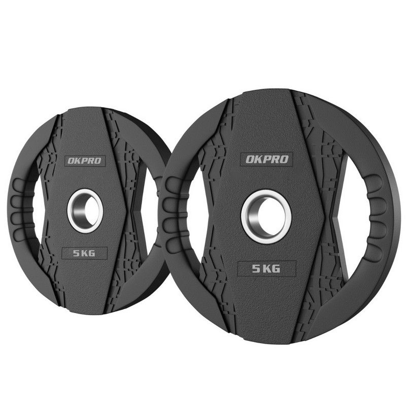 Диск обрезиненный тренировочный с двойным хватом OKPRO OK2005C 1,25 кг