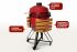 Керамический гриль-барбекю Start Grill 22 дюйма (красный) (56 см) с чехлом